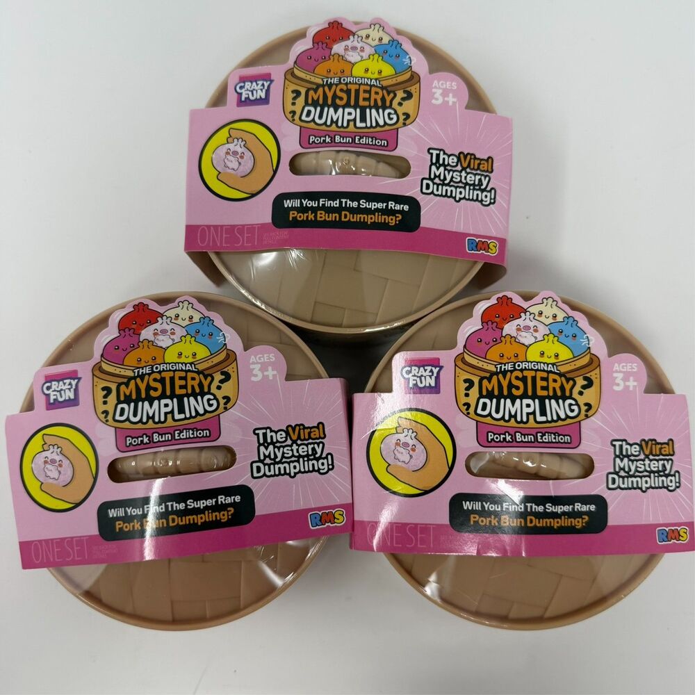 RMS CRAZY FUN MYSTERY DUMPLINGS PORK BUN EDITION! LOT OF 3